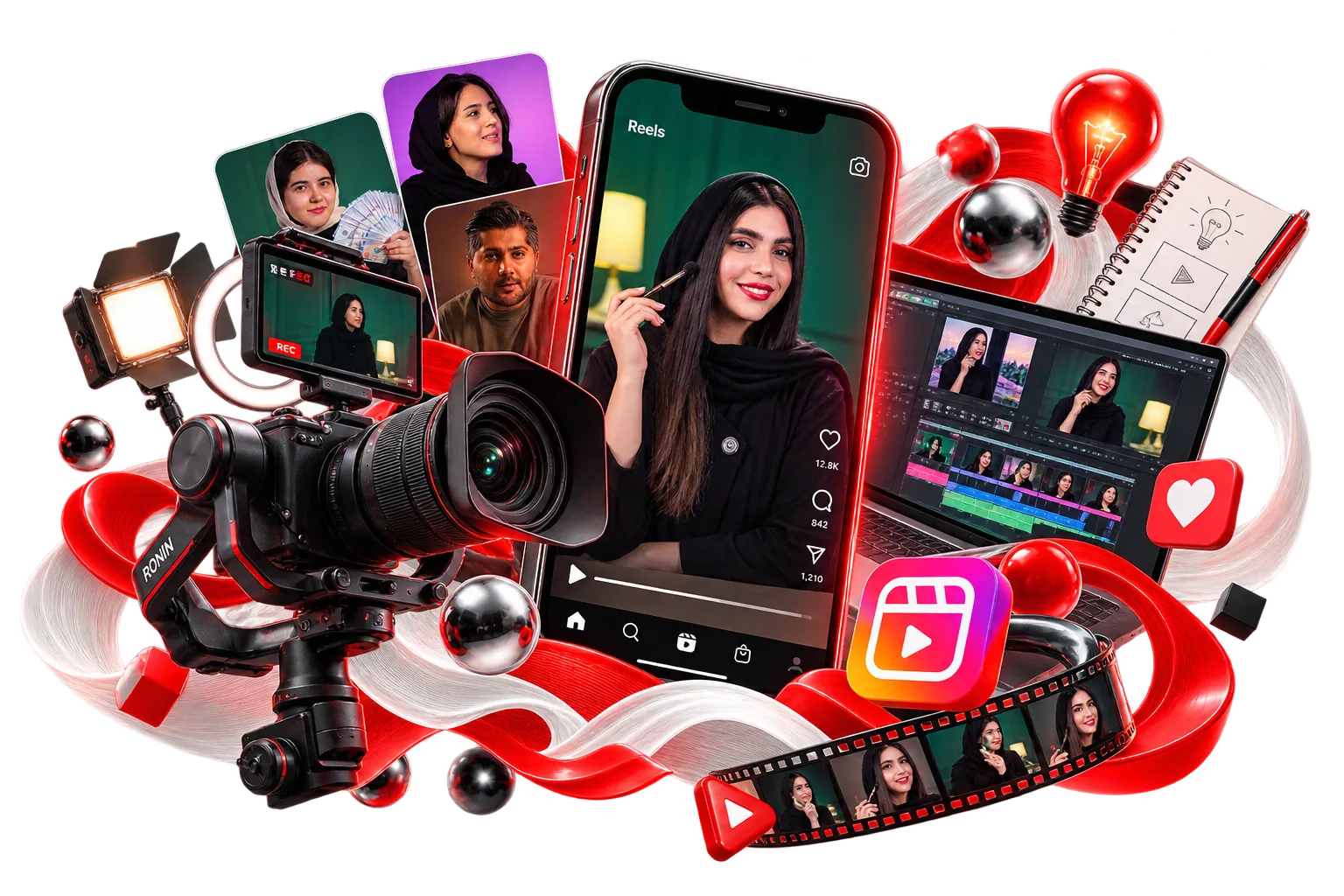 تدوین ریلز اینستاگرام