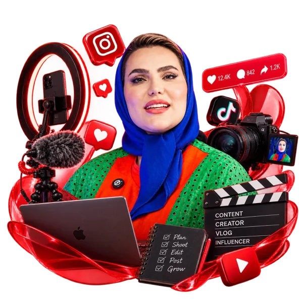 خانم ایرانی تولید محتوا بلاگری 600x600